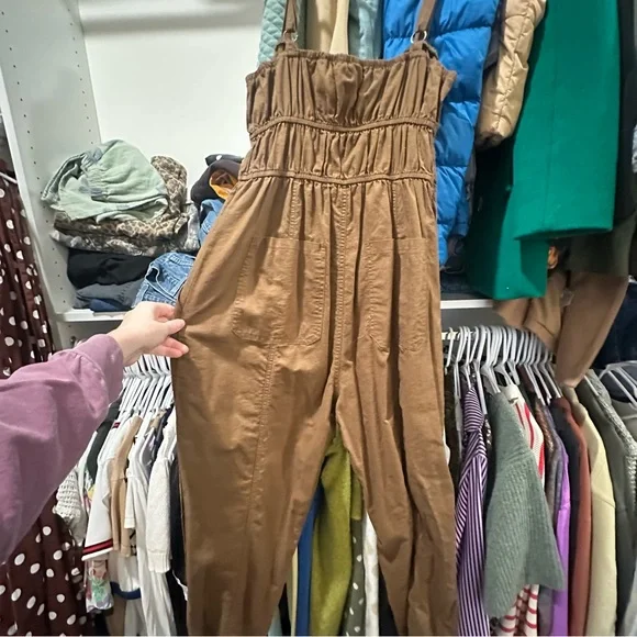Brown jogger jumpsuit - Picture 4 of 6